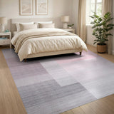 Pink Ombre Geometric Area Rug