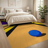 Bowling Alley Lane with Blue Ball Area Rug