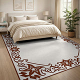 Ornate Traditional Persian Area Rug with Floral Border