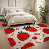 Multi-color and Patterns Strawberry Fruit Pattern Area Rug