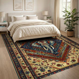 Elephant Medallion Persian Area Rug
