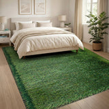 Lush Green Grass Shag Area Rug