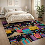 Vibrant Bazaar Market Area Rug