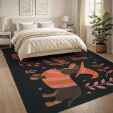 Witching Dachshund Halloween Area Rug