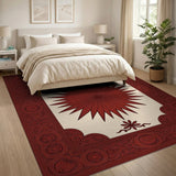 Ornate Red Starburst Persian Rug
