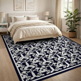 Bold Black White Geometric Modern Geometric Modern Area Rug