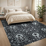 Grey Moroccan Arch Lattice Rug