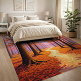 Autumn Forest Path Area Rug