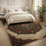 Multi-color and Patterns Ornate Floral Mandala Area Rug