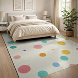 Multi-color and Patterns Vibrant Multi-Color Polka Dot Area Rug