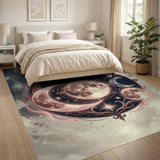 Mystic Moon Phases Mandala Area Rug