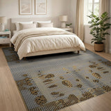 Leopard Spot Brown Tan Area Rug