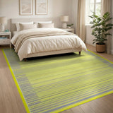 Geometric Modern Vibrant Yellow Geometric Stripe Area Rug