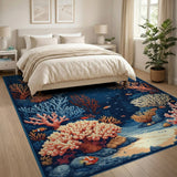 Vibrant Coral Reef Underwater Area Rug