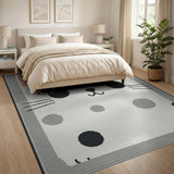 Cute Kawaii Cat Face Area Rug