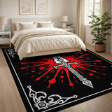 Bloodied Sword Splatter Area Rug