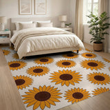Vintage Sunflower Bloom Area Rug