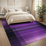 Purple Ombre Vertical Stripe Area Rug