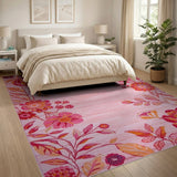 Blush Peony Floral Vintage Blush Pink Peony Floral Area Rug