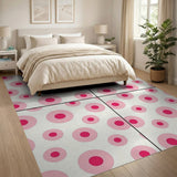 Geometric Modern Pink Pink Polka Dot Geometric Area Rug