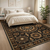 Heritage Tribal Gold Sunburst Area Rug