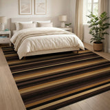 Brown and Tan Modern Brown Tan Striped Area Rug