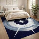Blue Geometric Starburst Area Rug