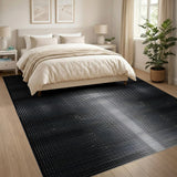 Black White Halftone Gradient Area Rug