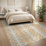 Elegant Beige Trellis Area Rug