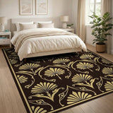 Elegant Gold Palmette Persian Area Rug