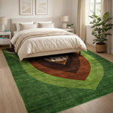 Bold Highland Cow Head Area Rug