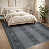 Black and White Black White Diamond Tribal Area Rug