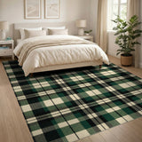 Green Plaid Farmhouse Area Rug
