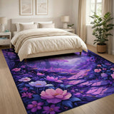 Enchanted Purple Forest Path Rug