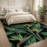 Bird of Paradise Floral Pattern Area Rug
