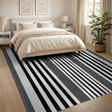 Black and White Vertical Stripe Bold Black White Vertical Stripe Area Rug