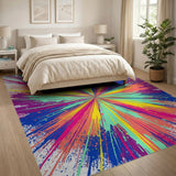 Vivid Multi-Color Burst Area Rug