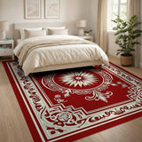 Traditional Persian Ornate Red Medallion Persian Area Rug