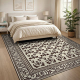Cream Beige Traditional Persian Motif Rug