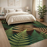 Lush Fern Frond Area Rug