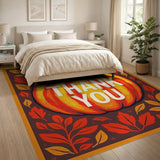Pumpkin Thank You Autumn Area Rug