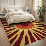 Radiant Sunburst Geometric Modern Area Rug
