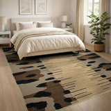 Modern Leopard Spot Woven Area Rug