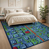 City Street Map Play Rug