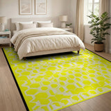 Geometric Modern Yellow Yellow Honeycomb Hexagon Area Rug