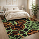 Vibrant Interlocking Cell Geometric Area Rug