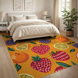 Multi-color and Patterns Vibrant Fruit Medley Area Rug