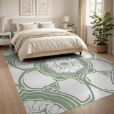 Green Mandala Floral Persian Area Rug