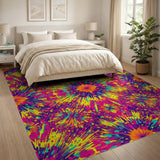 Vibrant Neon Burst Area Rug