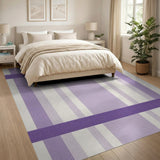 Purple Plaid Checkered Area Rug
